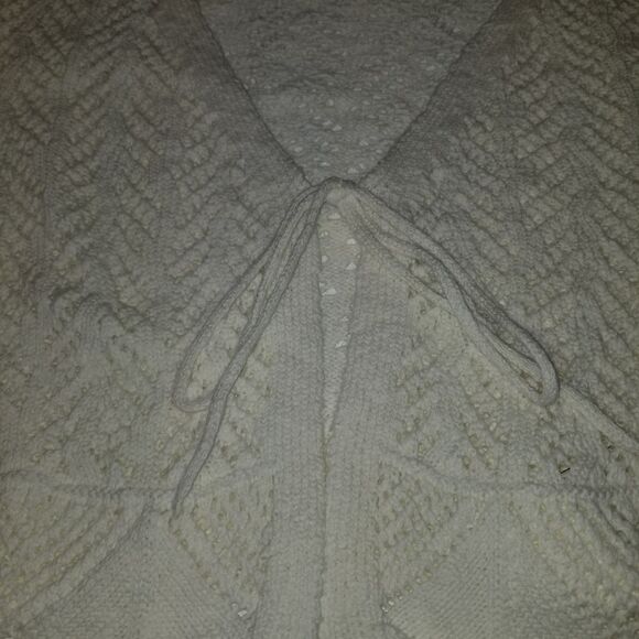 FRYE Open Knit Pointelle Ruffle Cardigan CREAM NWT - Picture 9 of 14
